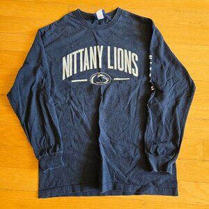Vintage Penn State Long Sleeve Shirt Large Blue Nittany Lions College Football